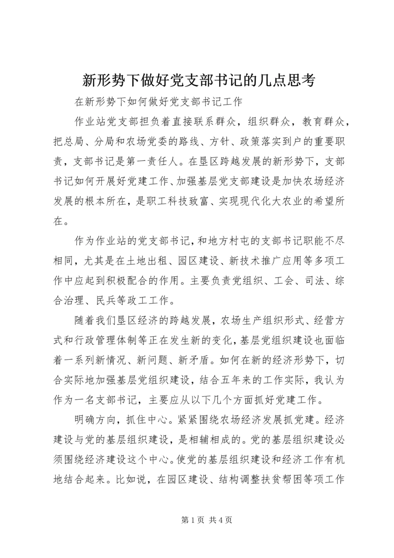 新形势下做好党支部书记的几点思考 (2).docx