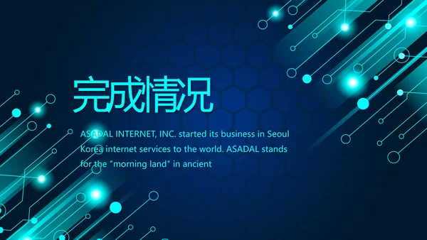 蓝色科技感年终工作总结汇报动态PPT