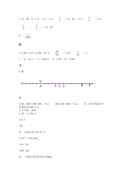 北京版数学小升初模拟试卷精品（达标题）.docx