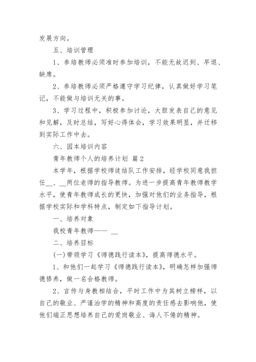 青年教师个人的培养计划.docx