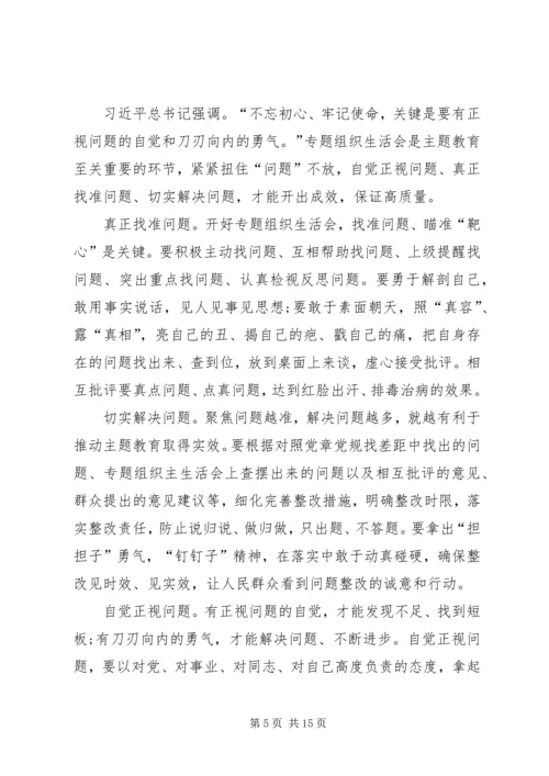 如何开好第二批主题教育专题组织生活会心得八篇.docx
