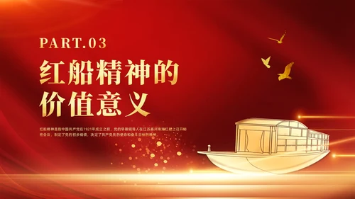 红色党政风红船精神党课