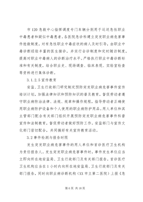 职业病危害事件应急处理预案(职业卫生档案).docx