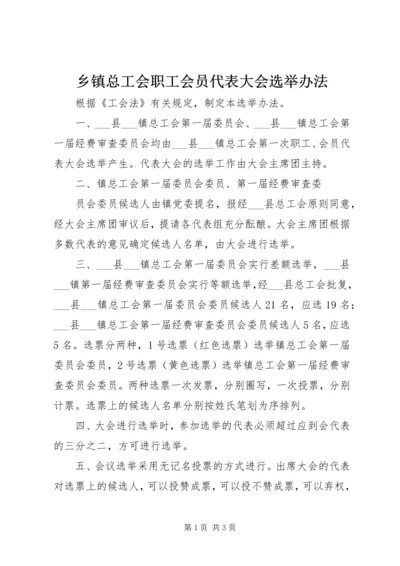 乡镇总工会职工会员代表大会选举办法.docx