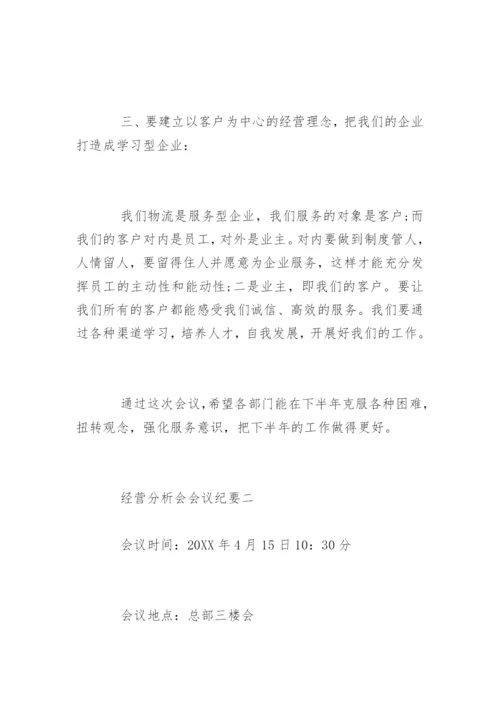 经营分析会会议纪要.docx