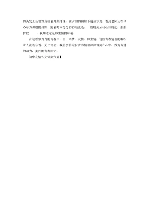 初中友情作文锦集六篇.docx