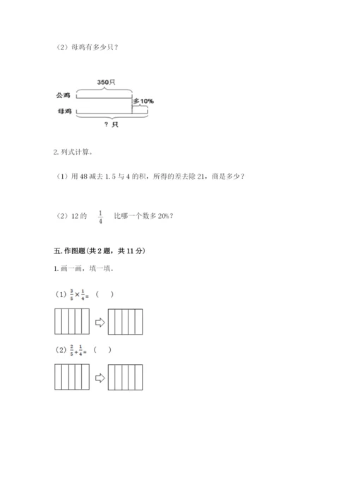 人教版六年级上册数学期末测试卷（夺分金卷）.docx