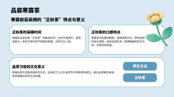 绿色3D风寒露节气PPT模板