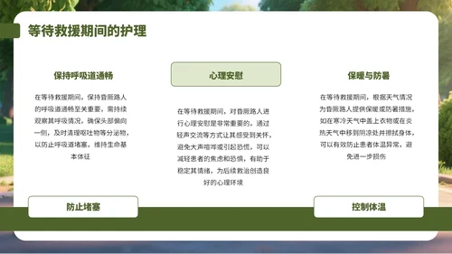 绿色3D风对昏厥人员急救诊断PPT