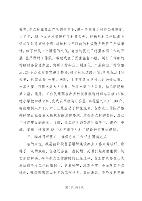 基层组织建设办点工作督查情况报告.docx