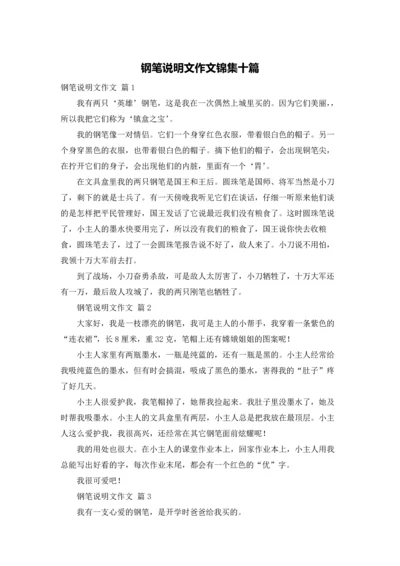 钢笔说明文作文锦集十篇.docx