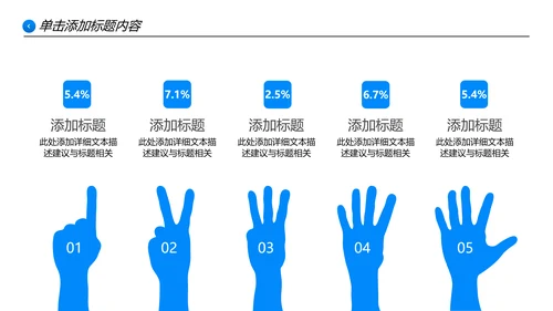 蓝色平面设计公司简介企业宣传PPT模板