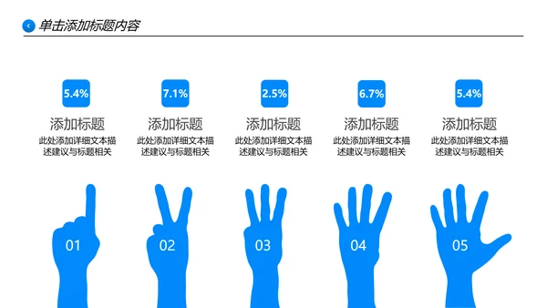 蓝色平面设计公司简介企业宣传PPT模板