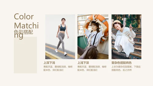 简约欧美风时尚穿搭培训PPT模板