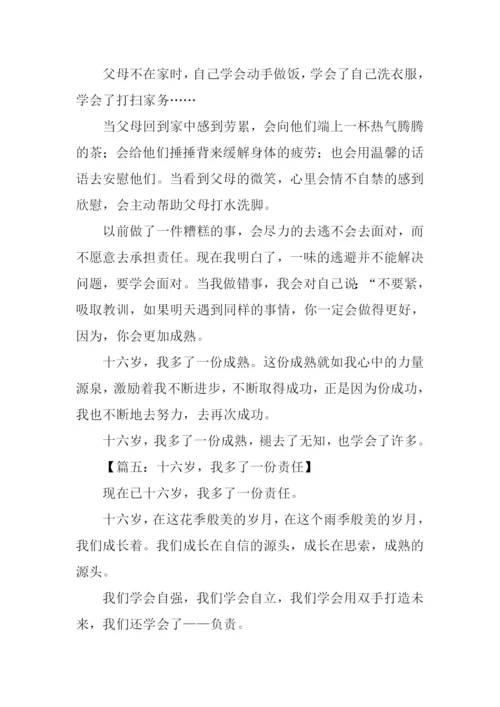 十六岁我多了一份什么作文.docx