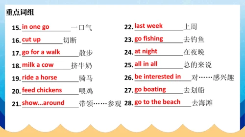 【单元整合】人教版七年级下册期末单元复习unit9-unit12 课件(共37张PPT)