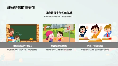 拼音学习指南PPT模板