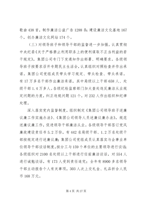 在集团公司纪检监察工作会议上的报告.docx