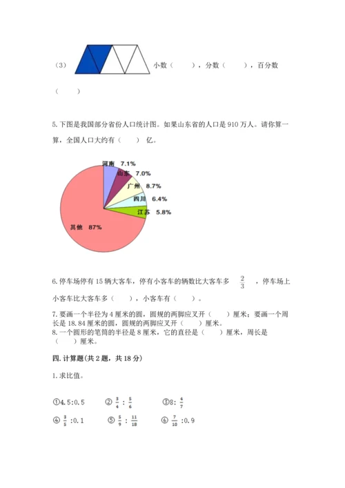 小学数学六年级上册期末测试卷（考试直接用）word版.docx