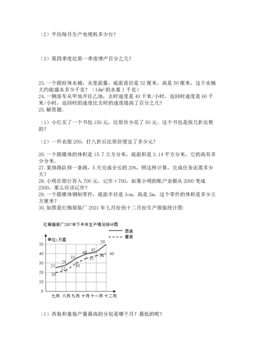 小升初数学应用题50道及参考答案【夺分金卷】.docx