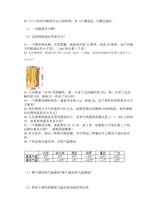 六年级小升初数学应用题50道附参考答案（模拟题）.docx