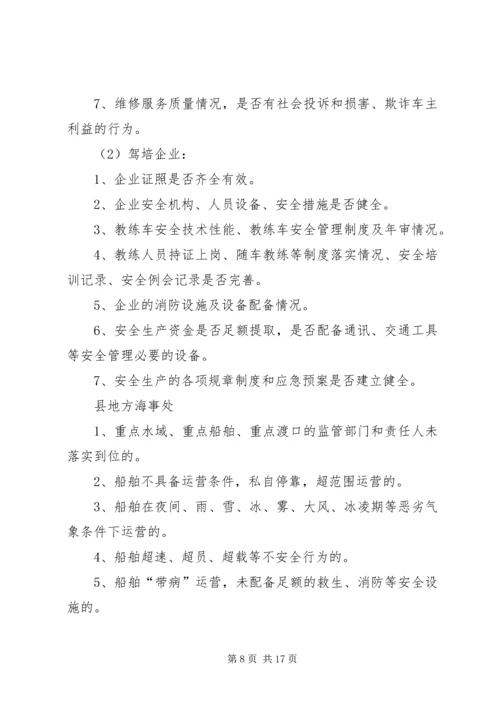 交通局安全生产监督检查工作计划.docx
