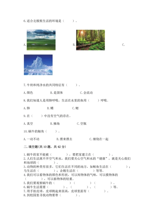 教科版一年级下册科学期末测试卷（基础题）.docx