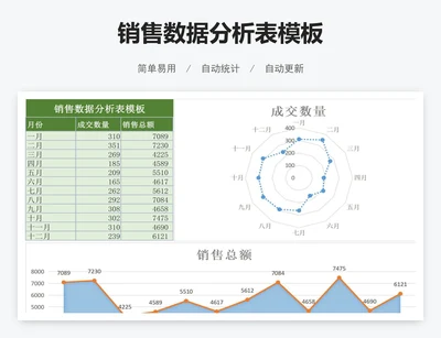 销售数据分析表模板