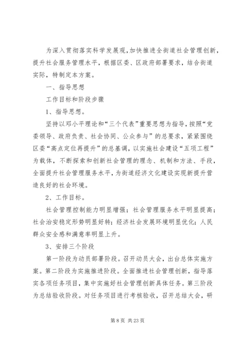 马山街道办事处社会管理创新工作方案(精).docx