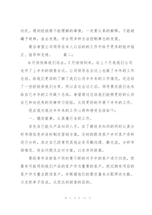 销售员个人上半年工作总结三篇.docx