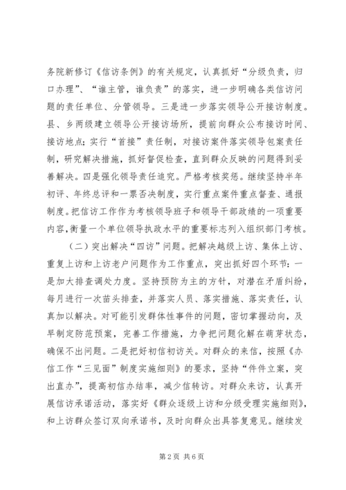 在信访工作会议上的汇报.docx