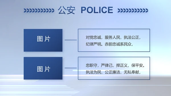 蓝色大气公安警察工作汇报动态PPT