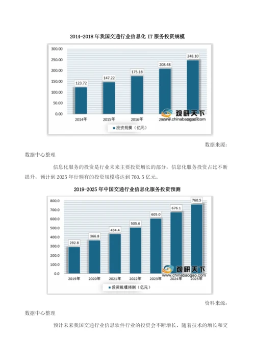 我国交通行业信息化行业投资规模不断增长铁路、公路、民航等细分领域发展前景广阔.docx