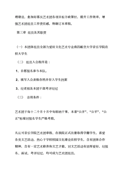 学校艺术团专项规章新规制度.docx