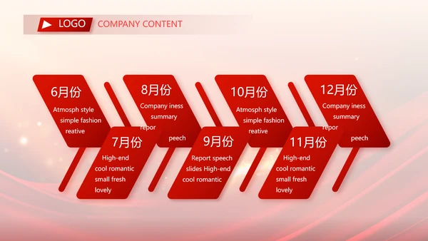 红色大气业务启动大会战略合作策划PPT模板