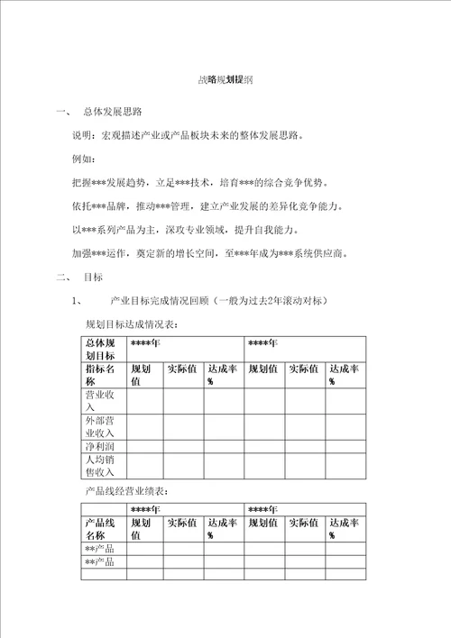 战略规划提纲编辑版