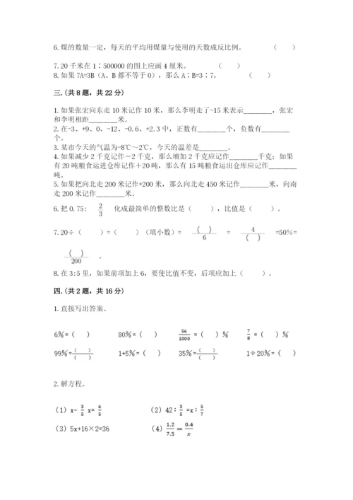 苏教版六年级数学小升初试卷含答案（轻巧夺冠）.docx