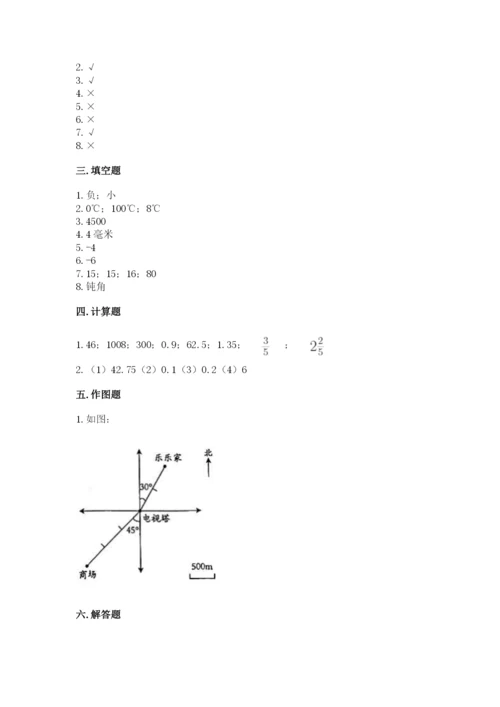 沪教版数学六年级下册期末检测试题【典型题】.docx