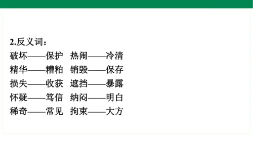 统编版语文五年级上册期中复习单元知识盘点  课件