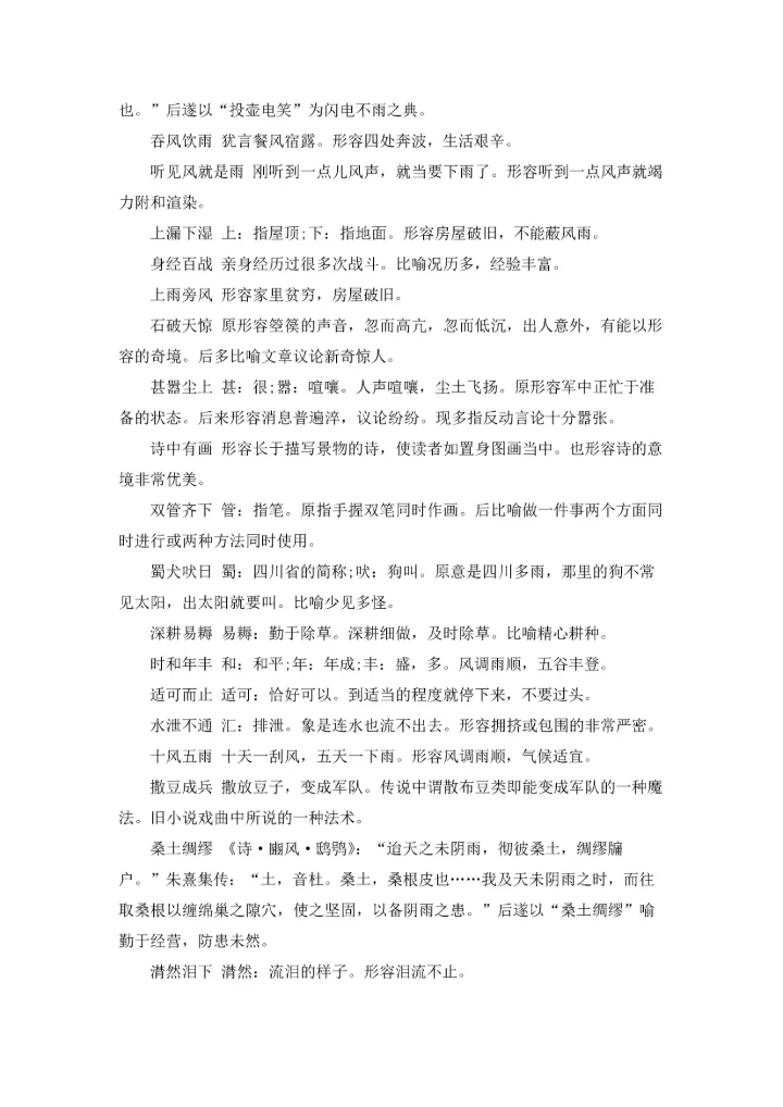关于雨的成语(15篇).docx