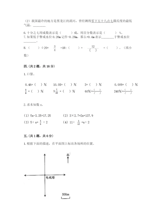 小学六年级数学摸底考试题含完整答案【夺冠系列】.docx