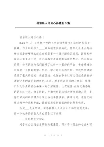 销售新人培训心得体会5篇.docx