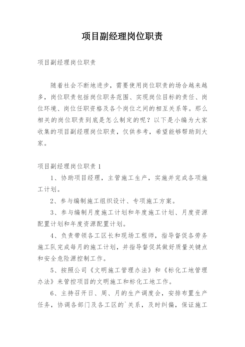 项目副经理岗位职责.docx