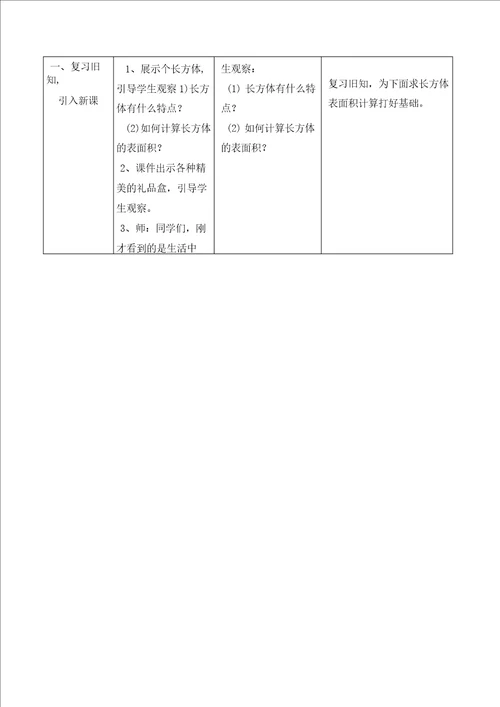 五下数学数学好玩第3课包装的学问教学设计及思维导图