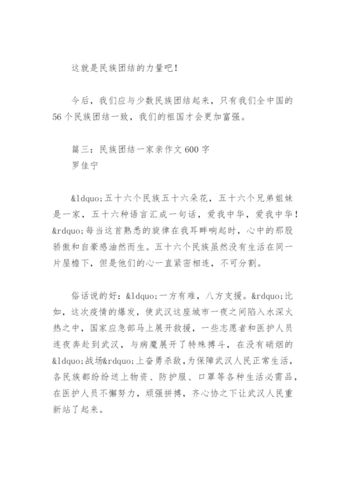 民族团结一家亲作文600字(精选4篇).docx