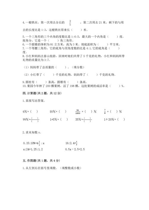 人教版六年级下册数学期末测试卷带答案（综合卷）.docx