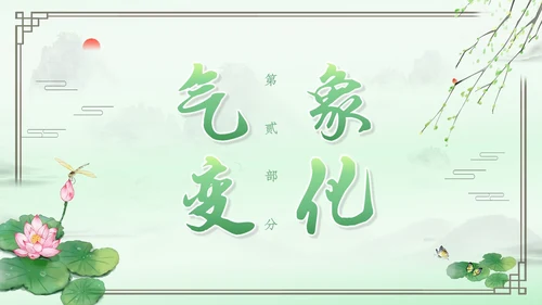 绿色水墨中国风立夏PPT模板