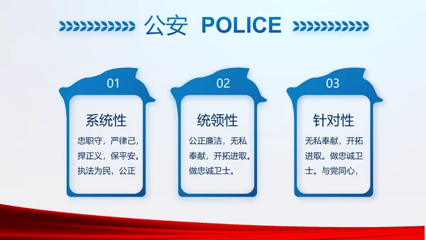 蓝色大气公安警察年终工作总结述职报告动态PPT模板
