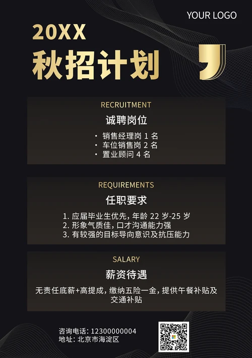 销售招聘海报