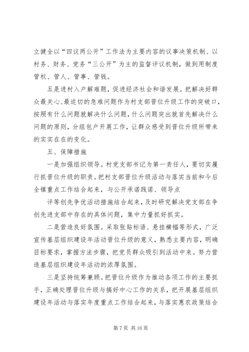 达权店镇大造村党支部晋位升级工作实施方案专题.docx